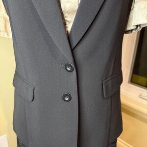 Reitman's long vest black lined office professional women's